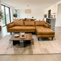 Poly and Bark Napa 104.5" Leather Right-Facing Sectional Sofa