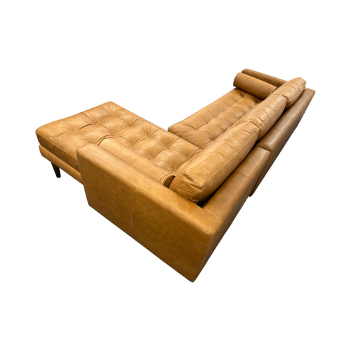 Poly and Bark Napa 104.5" Leather Right-Facing Sectional Sofa, image 6