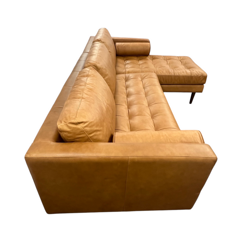 Poly and Bark Napa 104.5" Leather Right-Facing Sectional Sofa, image 7