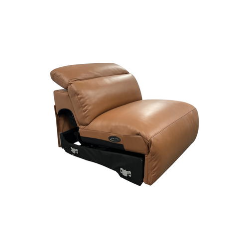 Castlery Jaron Leather Motion Recliner Armless Sofa, image 6