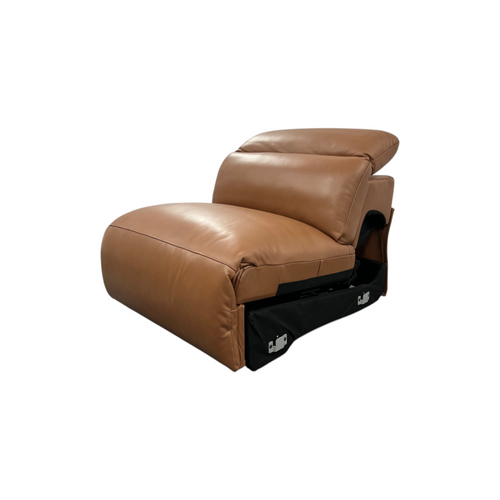 Castlery Jaron Leather Motion Recliner Armless Sofa, image 8