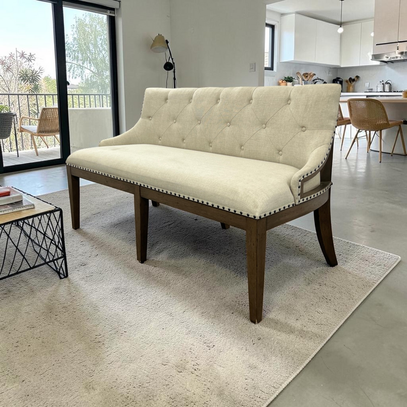 Lark Manor Aisja Upholstered Shelter Dining Bench - Brown