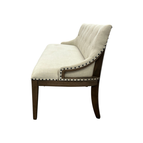 Lark Manor Aisja Upholstered Shelter Dining Bench - Brown, image 4