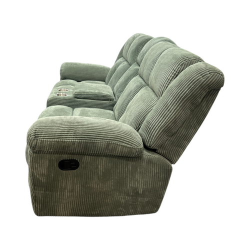 Latitude Run Premium Fabric Reclining Living Room 3-Seater and Loveseat With Middle Console Reclining Sofa Set, image 9
