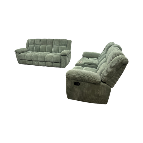 Latitude Run Premium Fabric Reclining Living Room 3-Seater and Loveseat With Middle Console Reclining Sofa Set, image 10