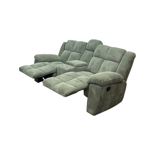 Latitude Run Premium Fabric Reclining Living Room 3-Seater and Loveseat With Middle Console Reclining Sofa Set, image 14