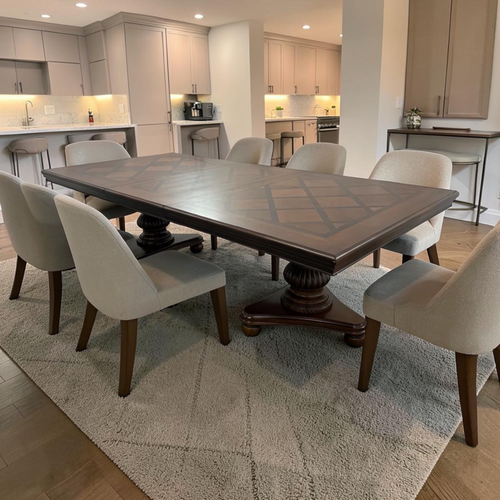 Lark Manor Engles Traditional Extendable Dining Table · Cherry Finish · Seats up to 8, image 1