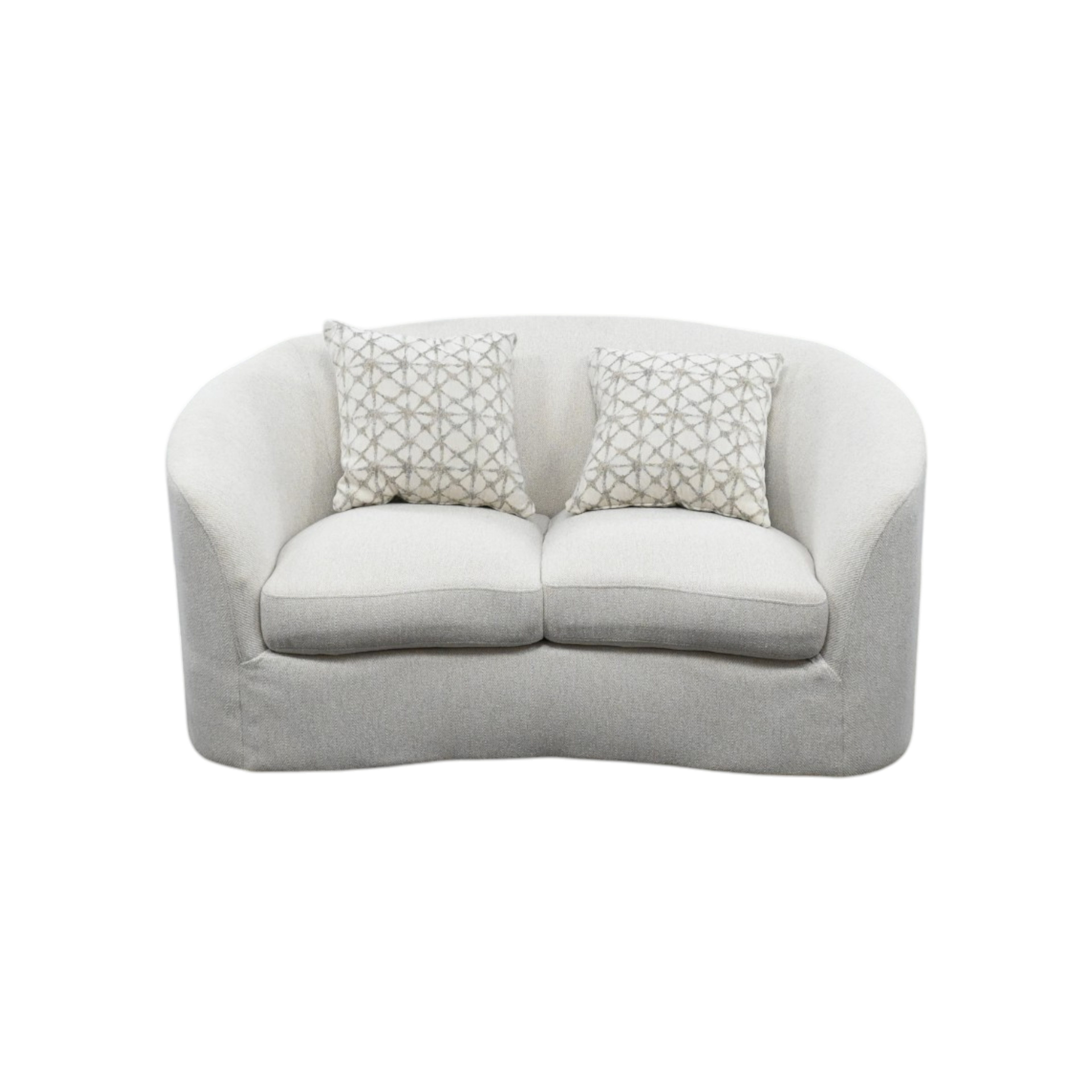 Wade Logan Ashleen Boucle Upholstered Sloped Arm Loveseat Latte