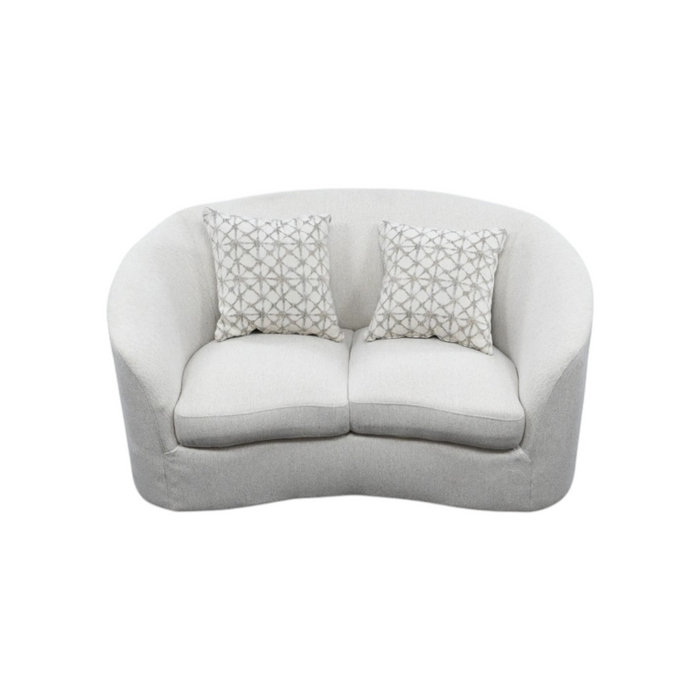 Wade Logan Ashleen Boucle Upholstered Sloped Arm Loveseat Latte, image 3