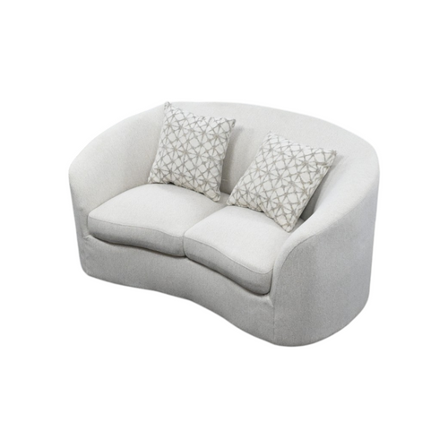 Wade Logan Ashleen Boucle Upholstered Sloped Arm Loveseat Latte, image 8