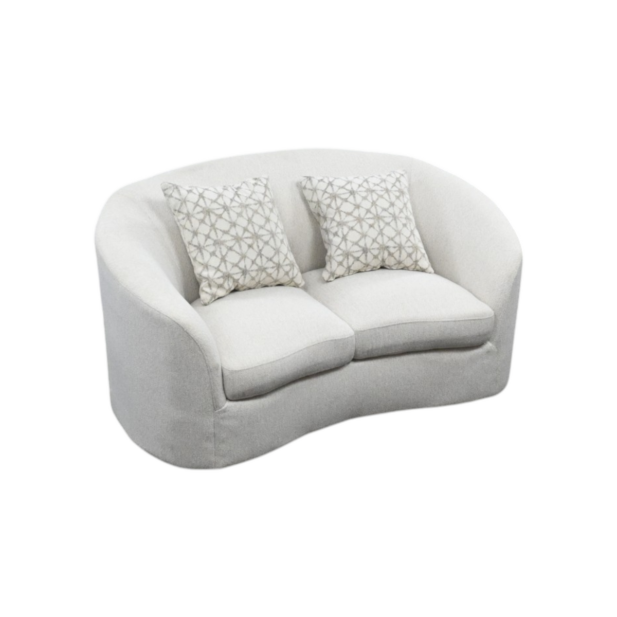 Wade Logan Ashleen Boucle Upholstered Sloped Arm Loveseat Latte