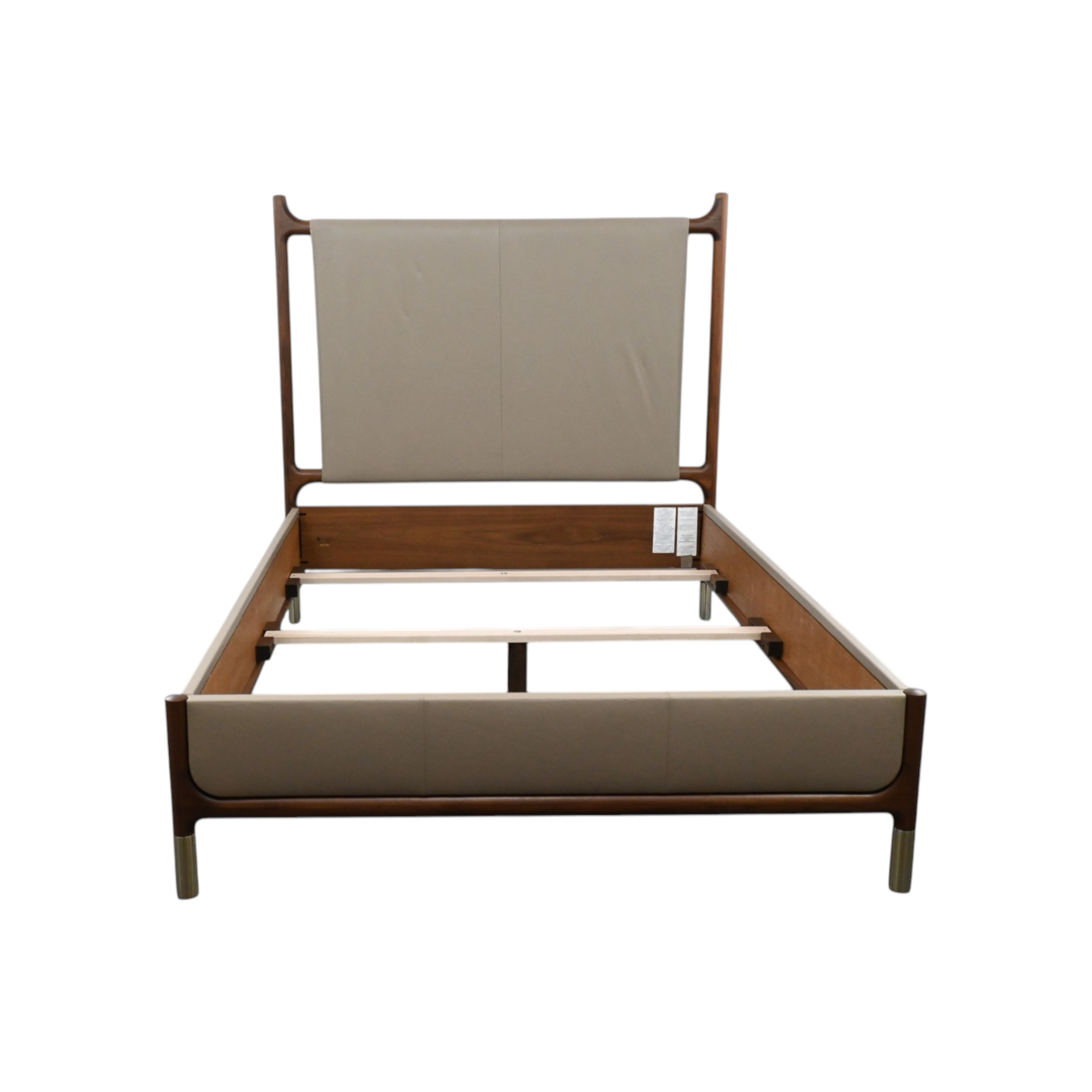 Stickley Walnut Grove Upholstered Platform Queen Bed