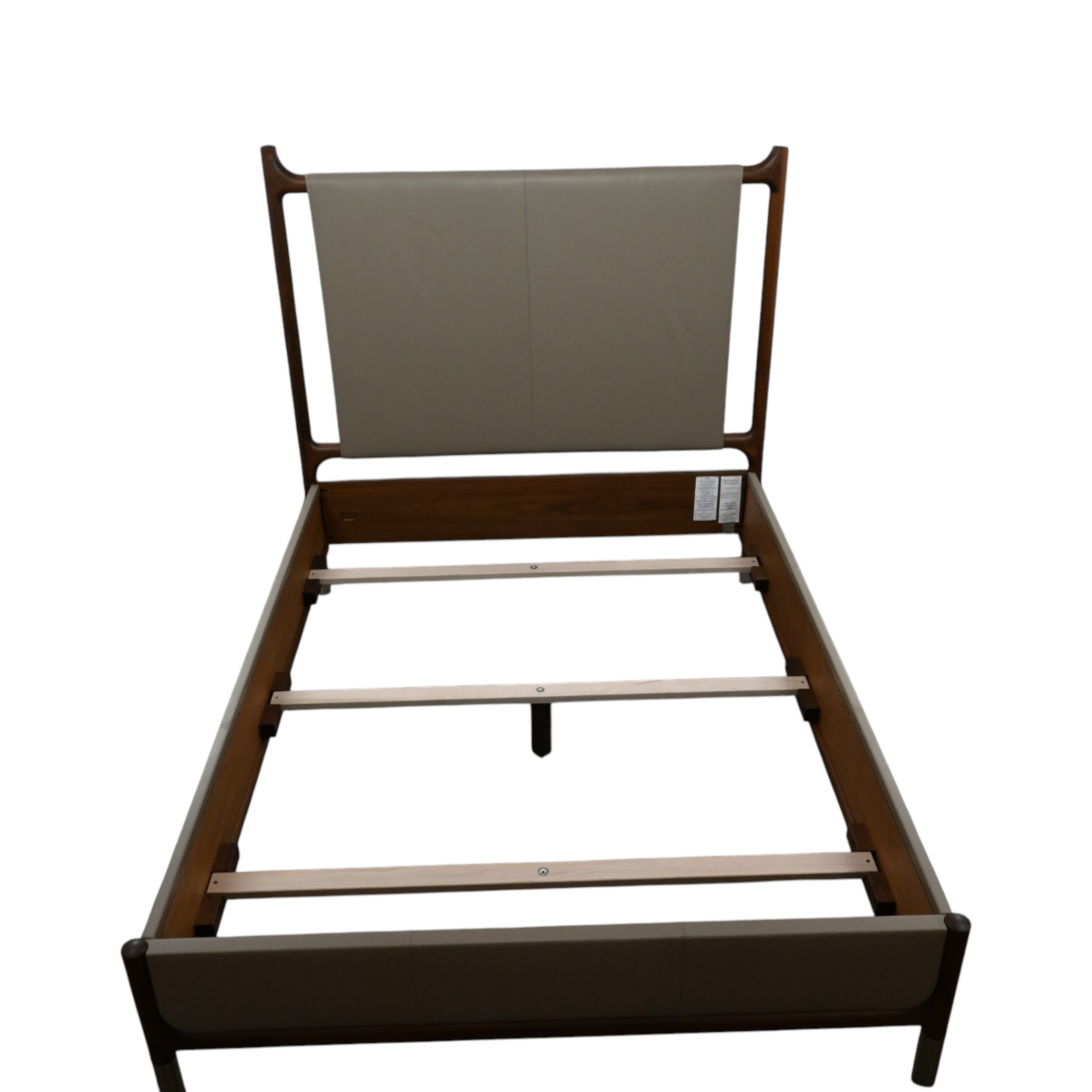 Stickley Walnut Grove Upholstered Platform Queen Bed