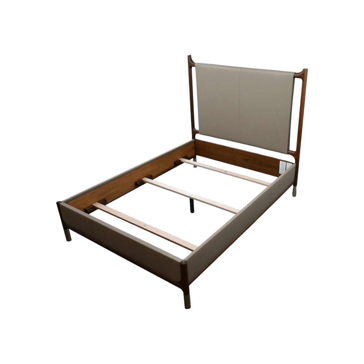 Stickley Walnut Grove Upholstered Platform Queen Bed