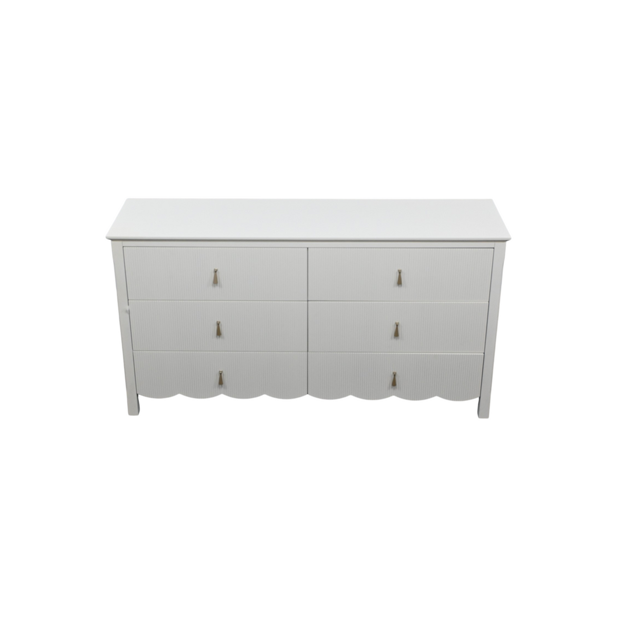 Birch Lane Sofia Wood 6 Drawer Reeded Dresser