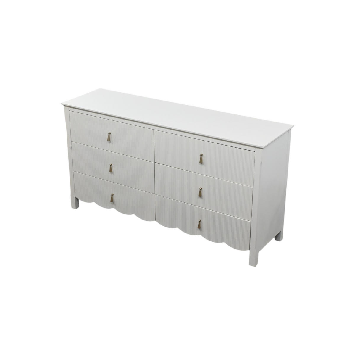 Birch Lane Sofia Wood 6 Drawer Reeded Dresser