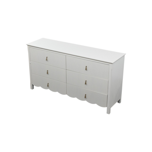 Birch Lane Sofia Wood 6 Drawer Reeded Dresser, image 4