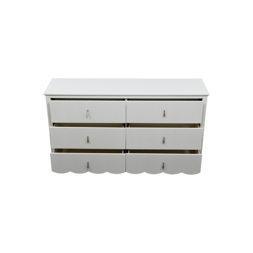 Birch Lane Sofia Wood 6 Drawer Reeded Dresser, image 6