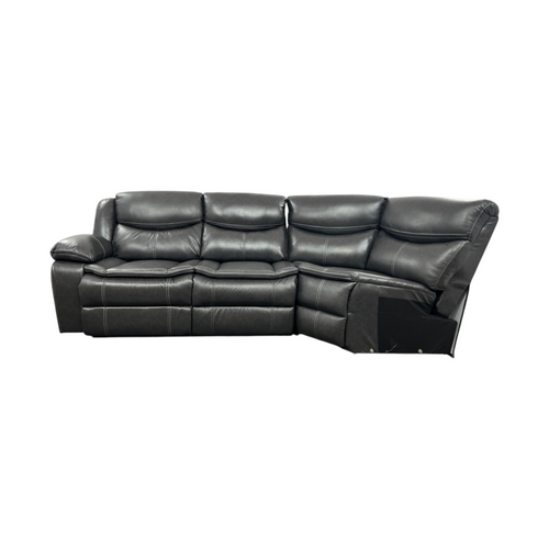 Hokku Designs Ibtissam Modern & Contemporary Faux Leather Power Reclining Sectional Sofa with USB and Charging Outlets, image 2