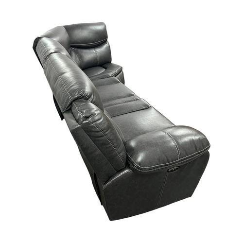 Hokku Designs Ibtissam Modern & Contemporary Faux Leather Power Reclining Sectional Sofa with USB and Charging Outlets, image 9
