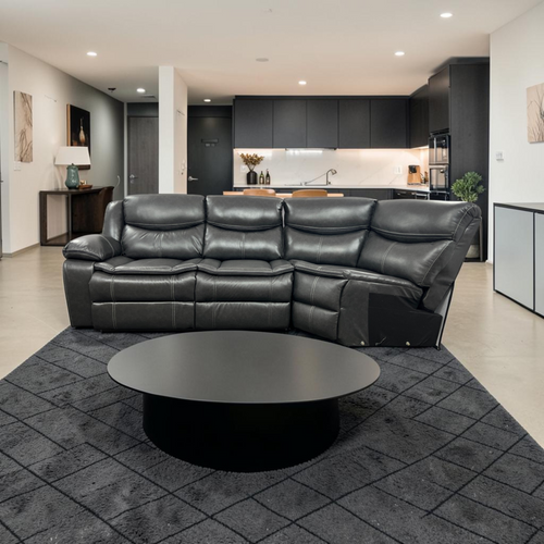 Hokku Designs Ibtissam Modern & Contemporary Faux Leather Power Reclining Sectional Sofa with USB and Charging Outlets, image 1