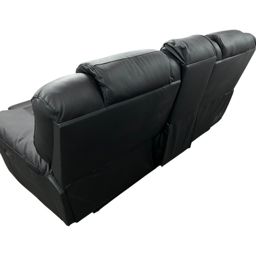 Hokku Designs Jepum Top-Grain Genuine Leather Manual Reclining Loveseat Sofa, 2-Seater Recliner Couch with Storage and Cupholders, image 10