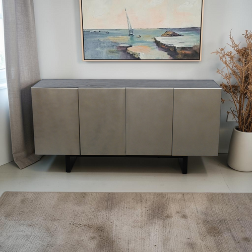Ivy Bronx Keyvonna 63'' Sideboard With Silver Doors, image 1