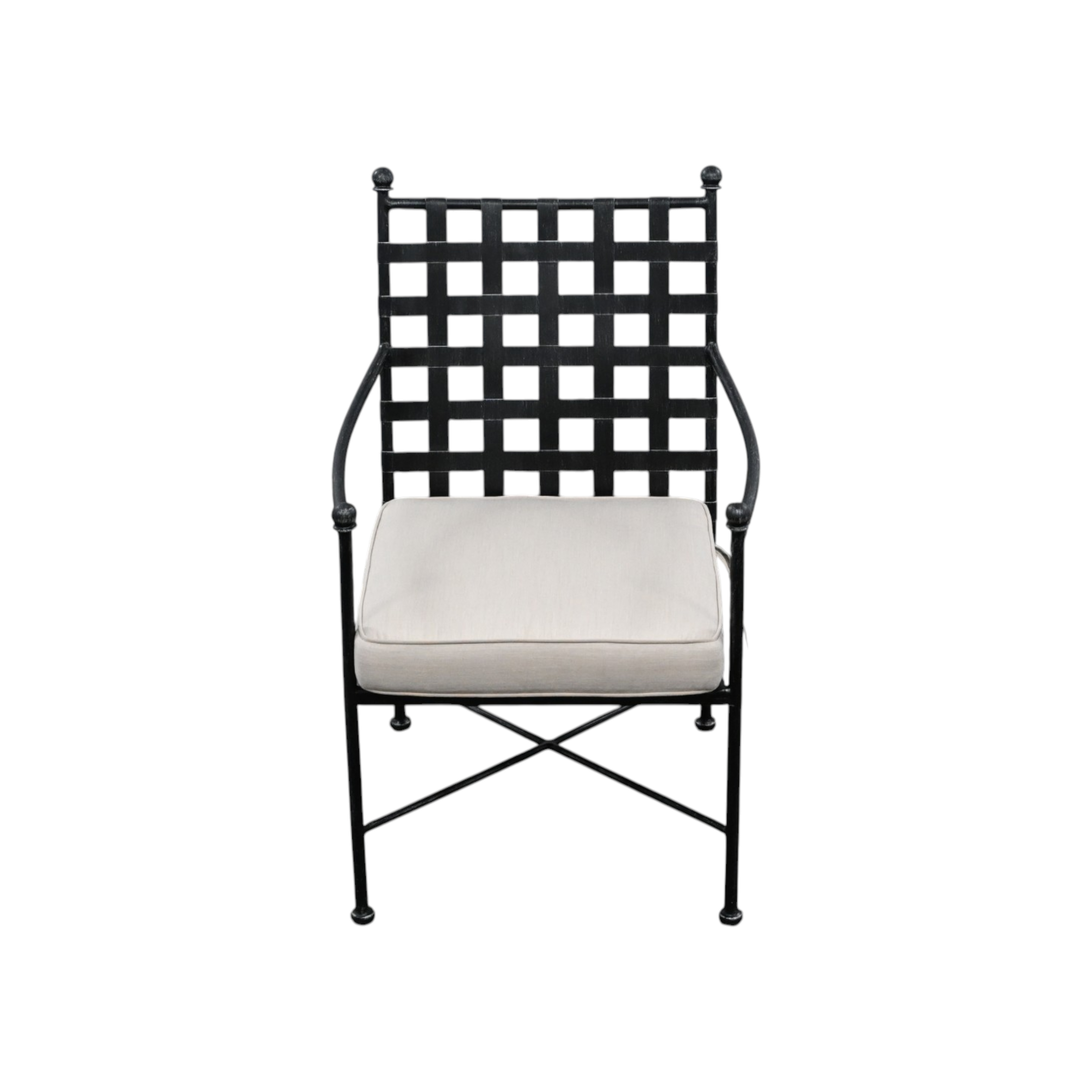 Birch Lane Lucier Premium All-Weather Wicker Outdoor Dining Armchair with Sunbrella Cushion