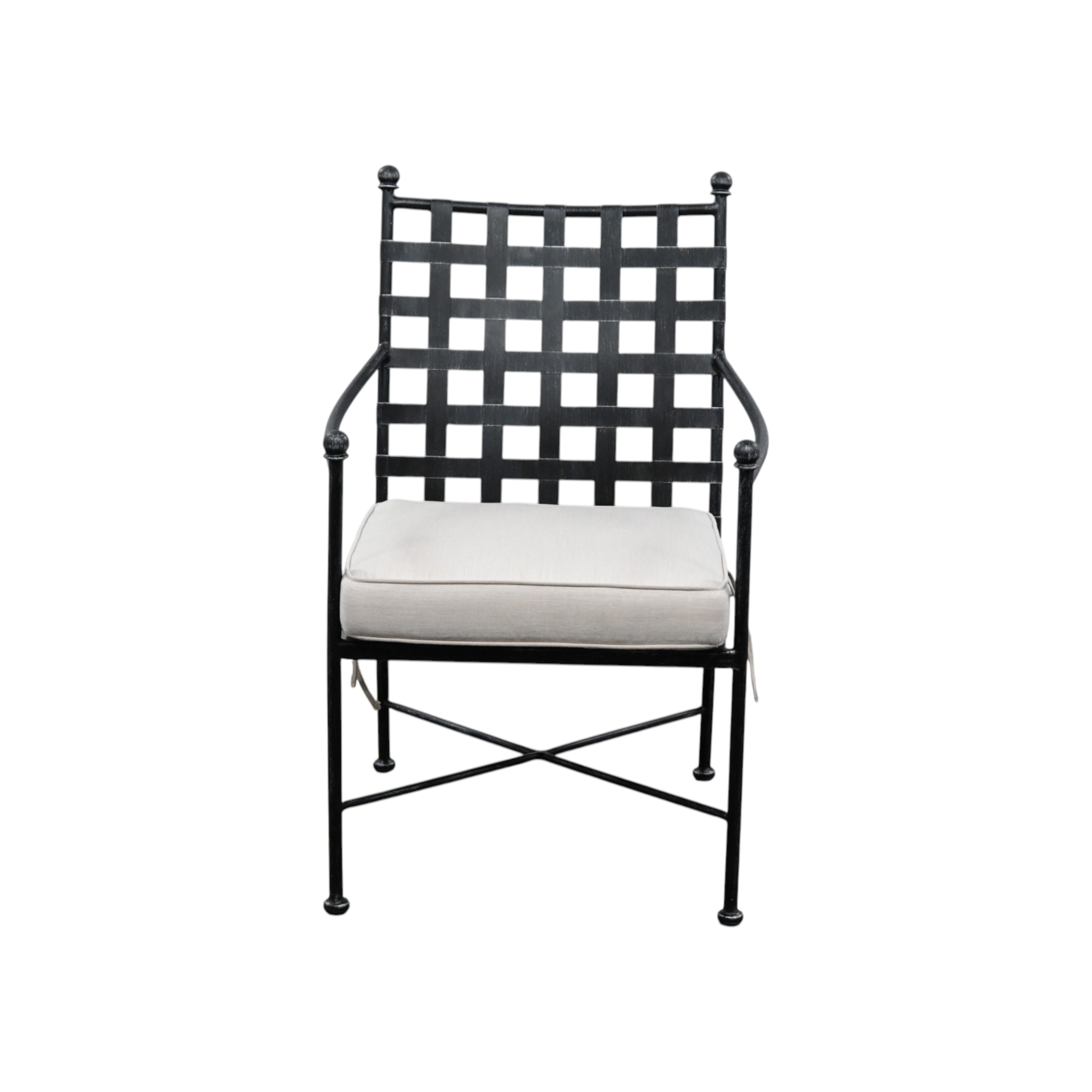 Birch Lane Lucier Premium All-Weather Wicker Outdoor Dining Armchair with Sunbrella Cushion