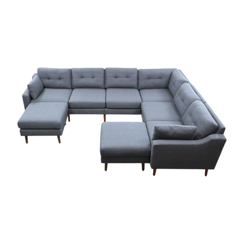 Burrow Nomad 6-Seat Corner Sectional with Two Ottomans, image 2