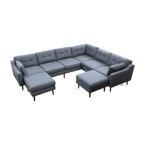 Burrow Nomad 6-Seat Corner Sectional with Two Ottomans, image 3