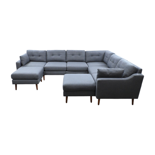 Burrow Nomad 6-Seat Corner Sectional with Two Ottomans, image 4