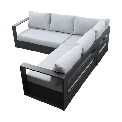 Modway Tahoe Outdoor Patio Powder-Coated Aluminum 3-Piece Sectional Sofa Set, image 5
