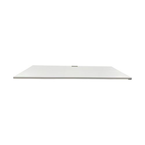 JUBEST Concealed/Invisible Magic White Primed Flush Sliding Barn Doors With Installation Hardware Kit Including Double Sided Stain Nickel Flush Pulls, image 2