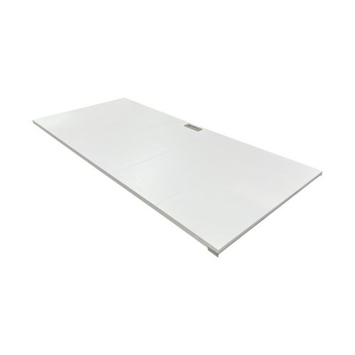 JUBEST Concealed/Invisible Magic White Primed Flush Sliding Barn Doors With Installation Hardware Kit Including Double Sided Stain Nickel Flush Pulls, image 4