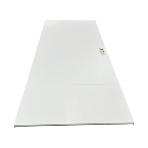 JUBEST Concealed/Invisible Magic White Primed Flush Sliding Barn Doors With Installation Hardware Kit Including Double Sided Stain Nickel Flush Pulls, image 5