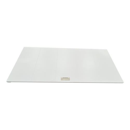 JUBEST Concealed/Invisible Magic White Primed Flush Sliding Barn Doors With Installation Hardware Kit Including Double Sided Stain Nickel Flush Pulls, image 7