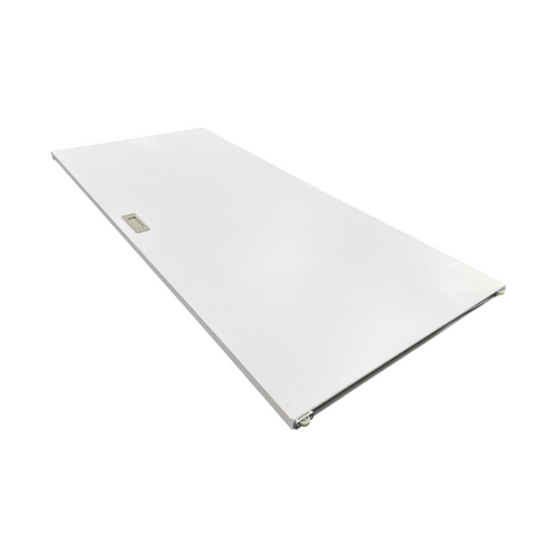 JUBEST Concealed/Invisible Magic White Primed Flush Sliding Barn Doors With Installation Hardware Kit Including Double Sided Stain Nickel Flush Pulls, image 8