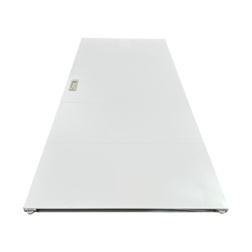 JUBEST Concealed/Invisible Magic White Primed Flush Sliding Barn Doors With Installation Hardware Kit Including Double Sided Stain Nickel Flush Pulls, image 9