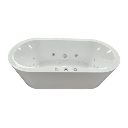 WoodBridge Whirlpool/Air Bubble Freestanding Soaking Double Eened Bathtub, image 2