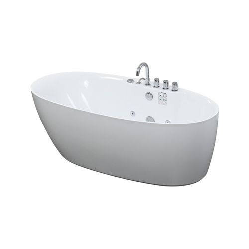 Empava Whirlpool Plastic / Acrylic Bathtub with Faucet EMPV-67AIS13, image 2