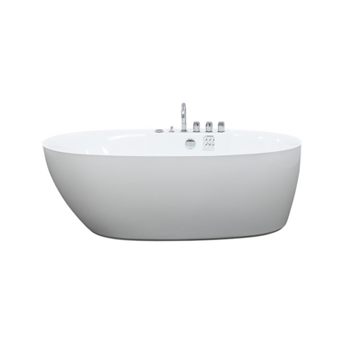 Empava Whirlpool Plastic / Acrylic Bathtub with Faucet EMPV-67AIS13, image 3
