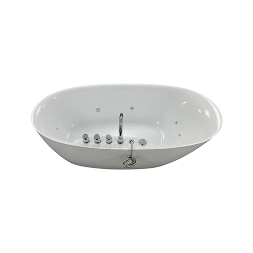 Empava Whirlpool Plastic / Acrylic Bathtub with Faucet EMPV-67AIS13, image 5
