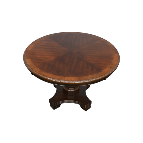 Astoria Grand Traditional 48 Inch Round Dining Table With Carved Pedestal Base, Rubber Wood Construction, image 3