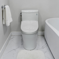 TOTO WASHLET®+ Aquia IV® Cube Two-Piece Elongated Dual Flush 1.28 and 0.9 GPF Toilet with S5 Bidet Seat, Cotton White - MW4363446CEMFGN#01 MW4363446CEMFGN#01