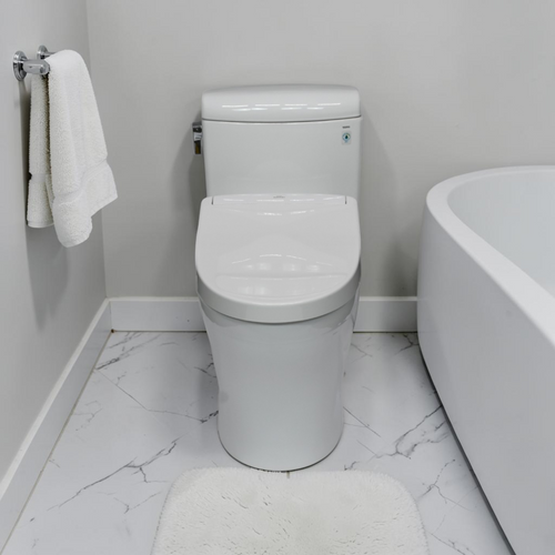 TOTO WASHLET®+ Aquia IV® Cube Two-Piece Elongated Dual Flush 1.28 and 0.9 GPF Toilet with S5 Bidet Seat, Cotton White - MW4363446CEMFGN#01 MW4363446CEMFGN#01, image 1