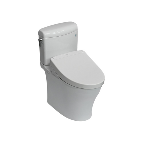 TOTO WASHLET®+ Aquia IV® Cube Two-Piece Elongated Dual Flush 1.28 and 0.9 GPF Toilet with S5 Bidet Seat, Cotton White - MW4363446CEMFGN#01 MW4363446CEMFGN#01, image 4
