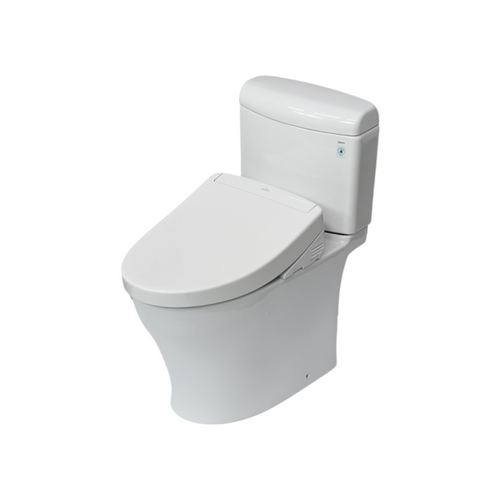 TOTO WASHLET®+ Aquia IV® Cube Two-Piece Elongated Dual Flush 1.28 and 0.9 GPF Toilet with S5 Bidet Seat, Cotton White - MW4363446CEMFGN#01 MW4363446CEMFGN#01, image 5