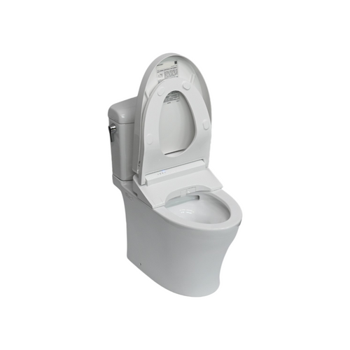 TOTO WASHLET®+ Aquia IV® Cube Two-Piece Elongated Dual Flush 1.28 and 0.9 GPF Toilet with S5 Bidet Seat, Cotton White - MW4363446CEMFGN#01 MW4363446CEMFGN#01, image 8