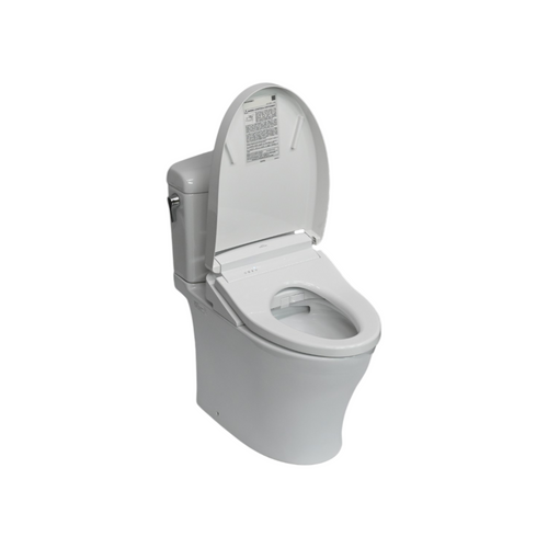 TOTO WASHLET®+ Aquia IV® Cube Two-Piece Elongated Dual Flush 1.28 and 0.9 GPF Toilet with S5 Bidet Seat, Cotton White - MW4363446CEMFGN#01 MW4363446CEMFGN#01, image 10